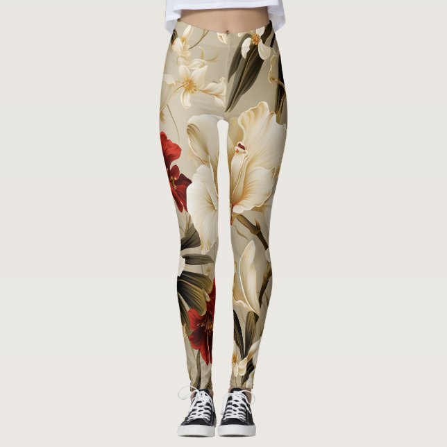 Leggings La beauté des orchidées (Devant)