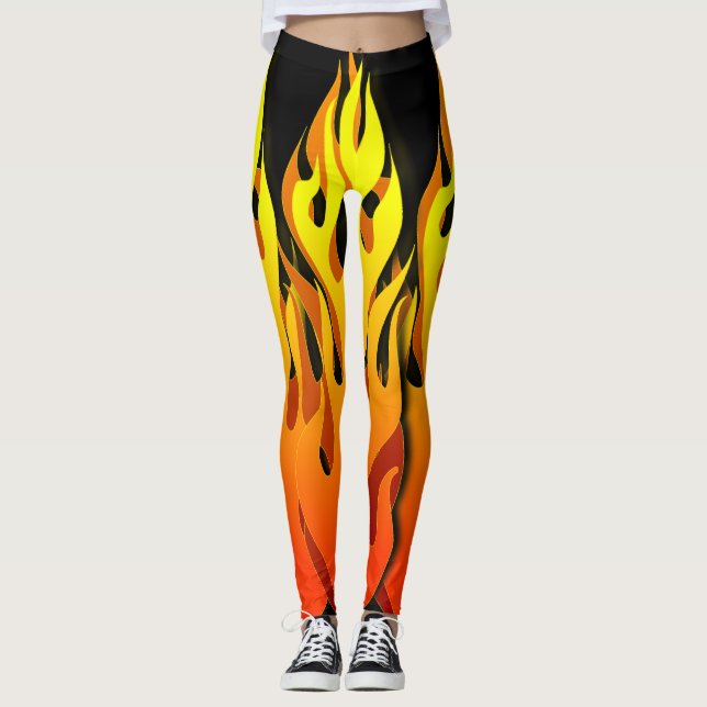 Leggings La copie du feu a conçu des guêtres (Devant)
