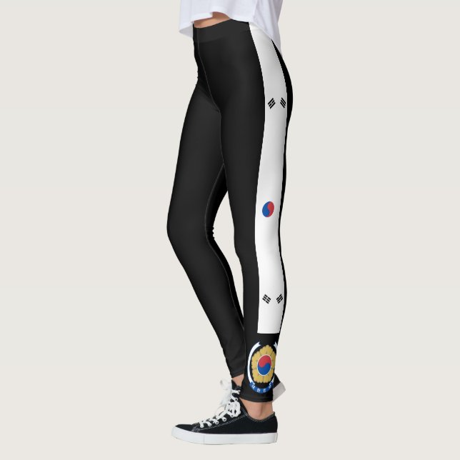 Leggings La Corée du Sud barre le drapeau (Gauche)