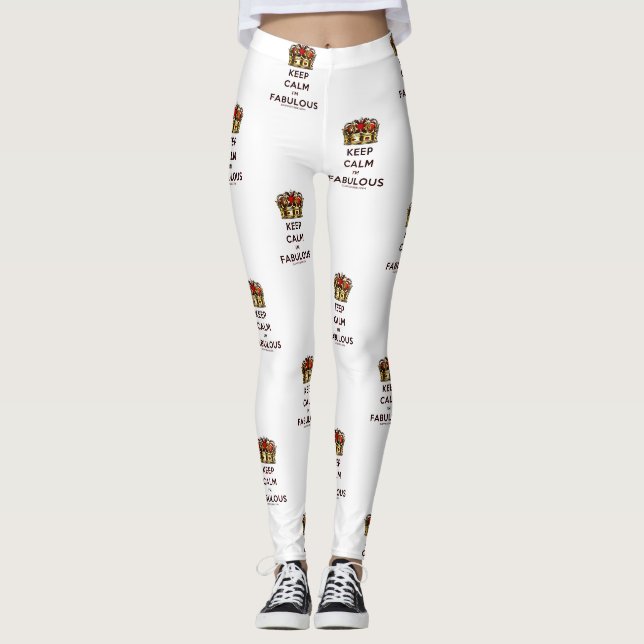 Leggings La couronne dorée rouge de SlipperyJoe's reste cal (Devant)