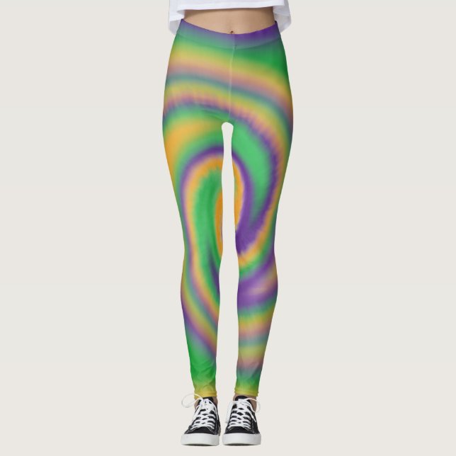 Leggings La cravate meurent des guêtres de mardi gras (Devant)