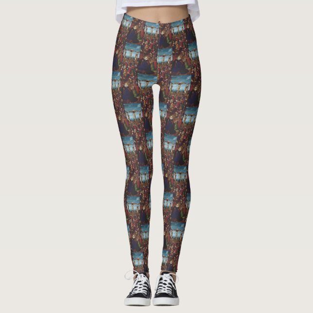 Leggings La Crucifixion de Van Eyck (Devant)