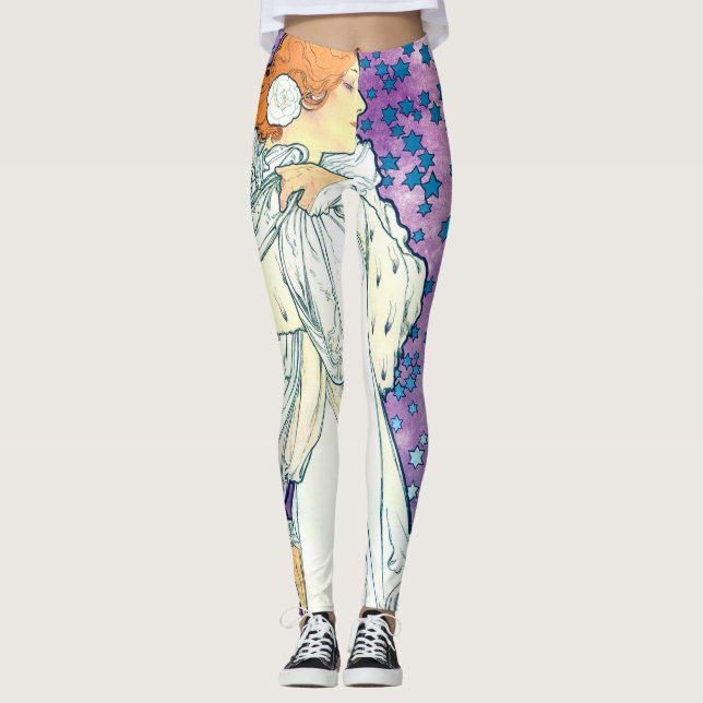 Leggings La Dame des Camelias, Alphonse Mucha (Devant)