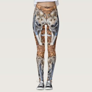 Leggings La faune du loup blanc arctique
