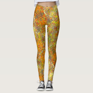 Leggings La "forêt de miel," impriment les guêtres floral