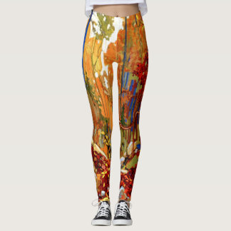Leggings La Garlande d'automne, les couleurs de l'automne