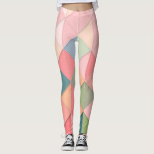 Leggings la géométrie colorée de guêtres