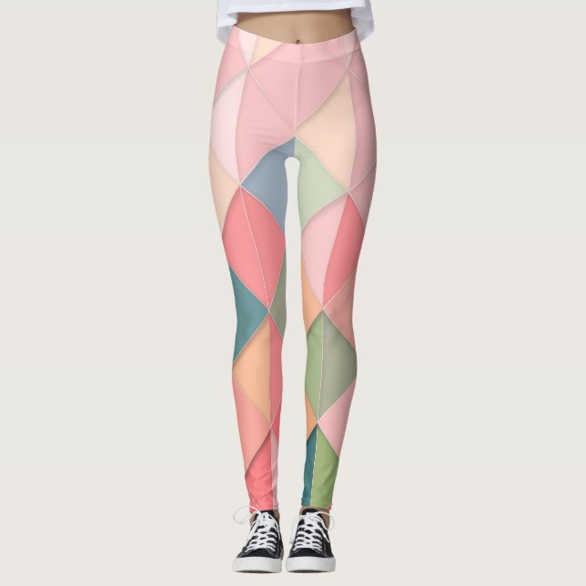 Leggings la géométrie colorée de guêtres (Devant)