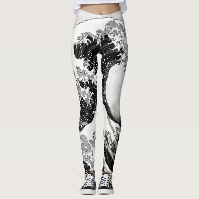 Leggings La Grande Vague au large de Kanagawa (神 奈 川 浪 裏) L (Devant)