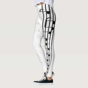 Leggings La musique note la feuille