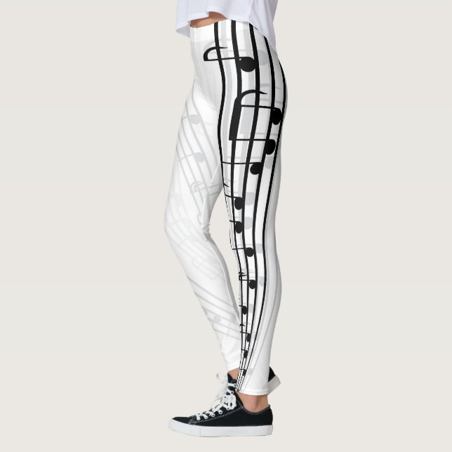 Leggings La musique note la feuille (Gauche)
