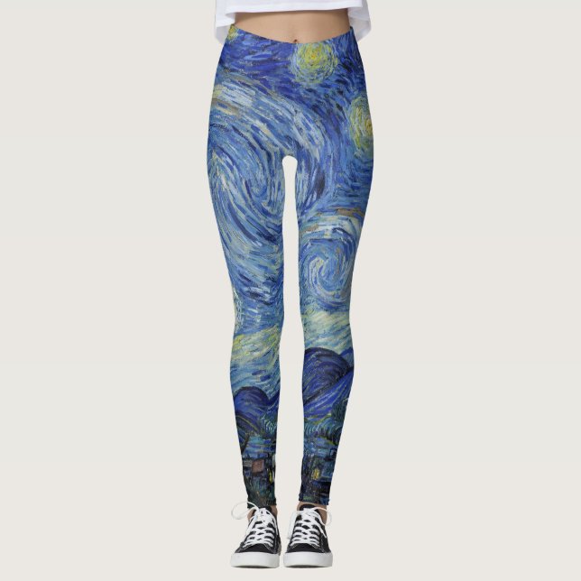 Leggings La nuit étoilée de Van Gogh (Devant)