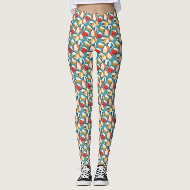 Leggings La plage est l'endroit où les soucis s'estompent (Devant)