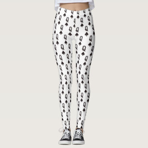 Leggings La Reine des pique est blanche