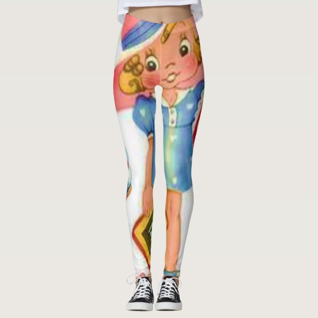 Leggings La Saint-Valentin, les jambes longues (Devant)