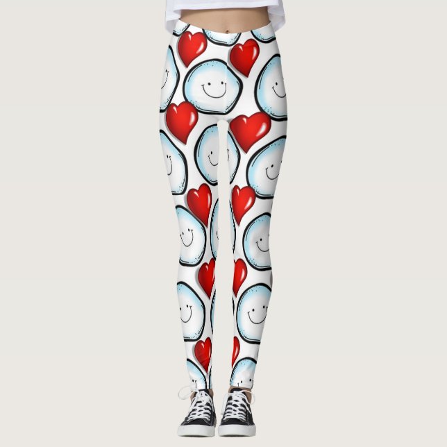 Leggings La Saint-Valentin, les jambes longues (Devant)