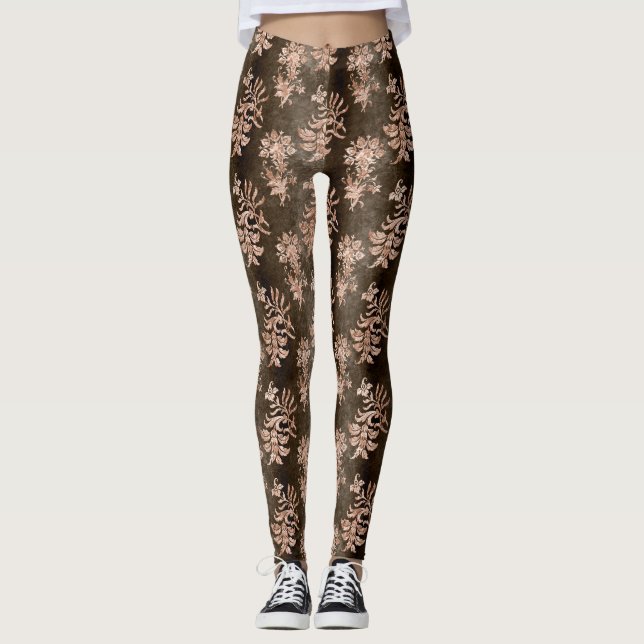 Leggings La série Velvet Champagne Design 3 (Devant)