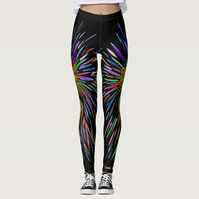 Leggings La sucrerie arrose l'artiste d'autisme (Devant)