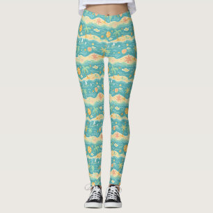 Leggings La vie insulaire est synonyme de vie de plage