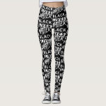 Leggings La vie noire<br><div class="desc">Black life matter Leggings avec typographie motif design</div>