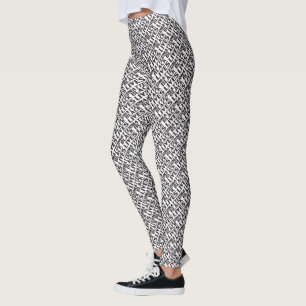 Leggings "La vie noire a de l'importance" en lettres blanch