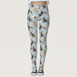 Leggings Labradoodle / Os et pattes Goldendoodle<br><div class="desc">Cute Labradoodle / Les chiens Goldendoodle s'assoient et se tiennent et se retournent avec crème,  abricot,  chocolat,  manteaux noirs et à parti avec des os de chien éparpillés et des motifs de pawprints.</div>