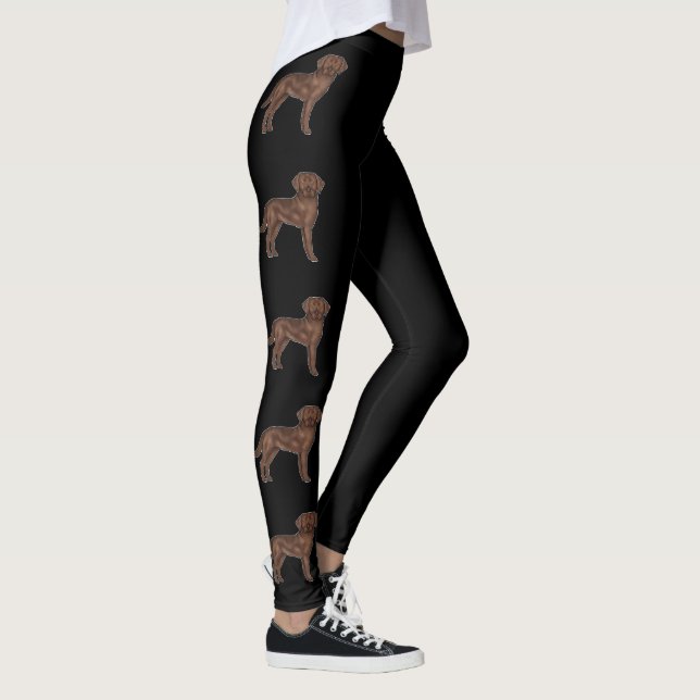 Leggings Labrador Retriever Brun au Chocolat Chiens Mignons (Droite)