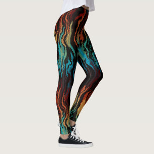 Leggings L'abstrait incendie