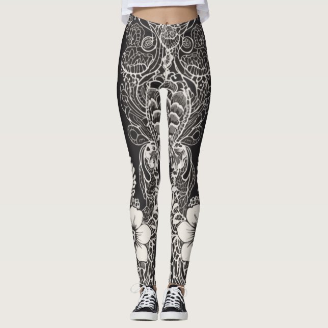 Leggings Lace Floral Harmony (Devant)