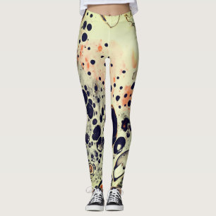 LEGGINGS L'ACRYLIQUE VERSENT LES GUÊTRES ABSTRAITES DE