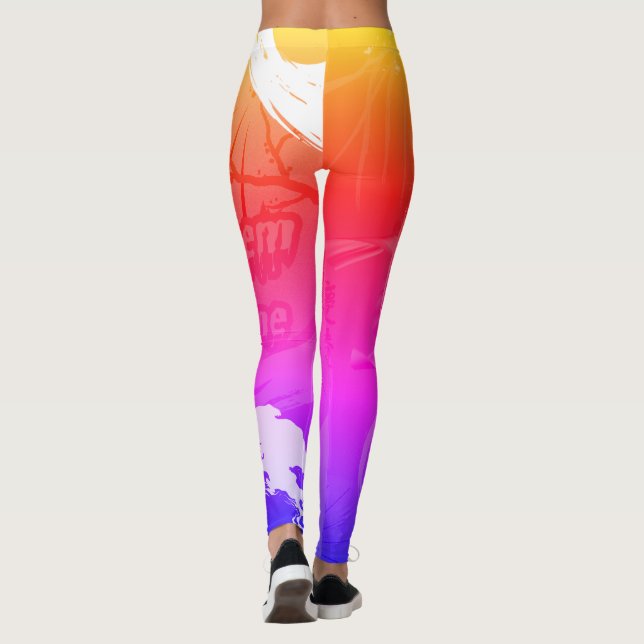 Leggings ⛈️ 🥷 Laissez-Les Venir, Anime Manga Powers 🥷 ⛈️ (Dos)