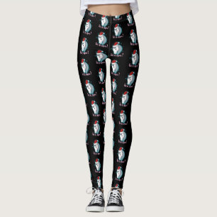 Leggings Laissez lui neiger cavalier de Noël de casquette