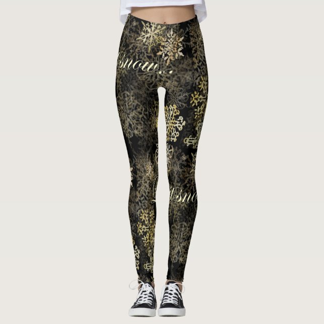 Leggings Laissez lui neiger guêtres bleues de Song™ de (Devant)