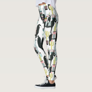 Leggings Laissez-nous taco au sujet du motif 2 de lama et