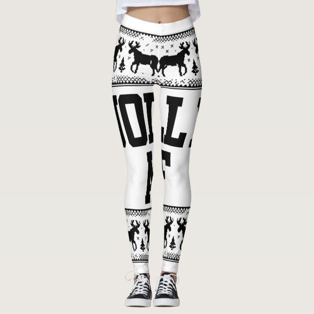Leggings Laissons Laisser Fête Noël Noël Soirée Fête Des Ho (Devant)