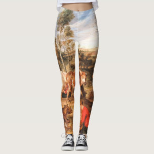 Leggings Laitières avec du bétail dans un paysage, 'La Ferm