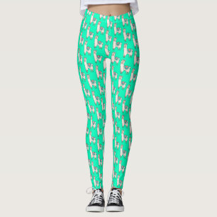 Leggings lama alpaga de dessin animé souriant et heureux