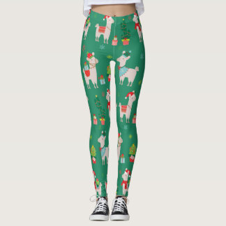 Leggings Lamas de Noël