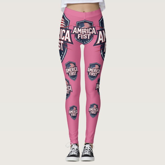 Leggings L'Amérique d'abord -  (Devant)