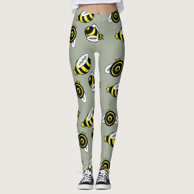 LEGGINGS L'AMUSEMENT GAFFENT DES GUÊTRES D'ABEILLES VERT (Devant)