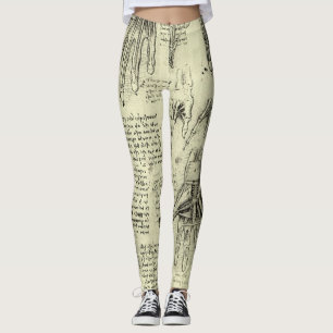 Leggings L'anatomie de la main humaine de Léonard de Vinci