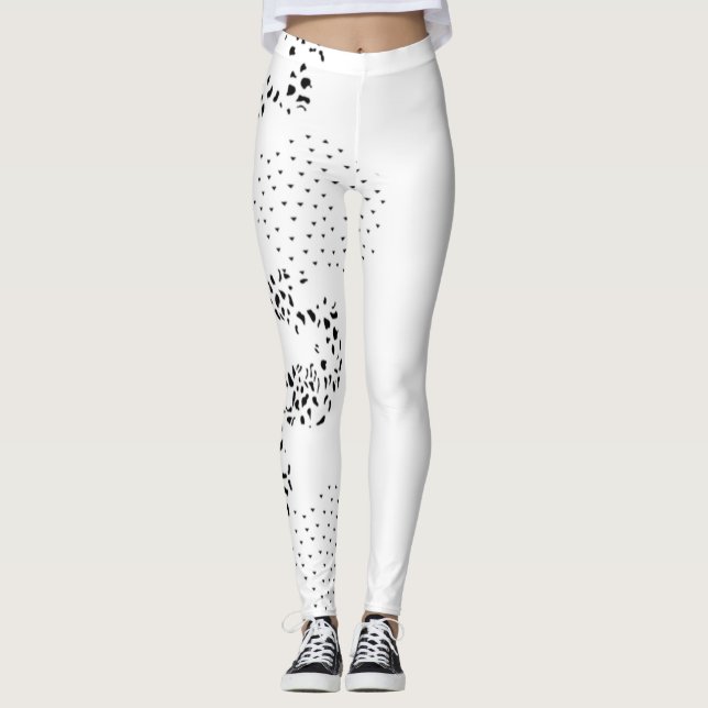 Leggings Langue, Dérive neigeuse (Devant)