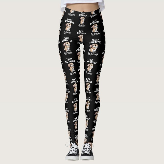 Leggings Lapin Art Mignon Lapin Lièvre Conception Hommes Fe (Devant)