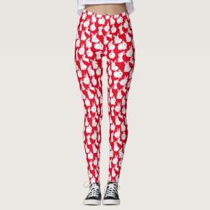 Leggings lapins blancs motif 01.bw