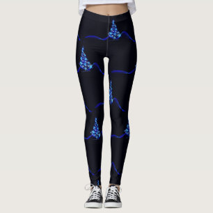 Leggings l'arbre de Noël stylisé et lumineux de SlipperyJoe