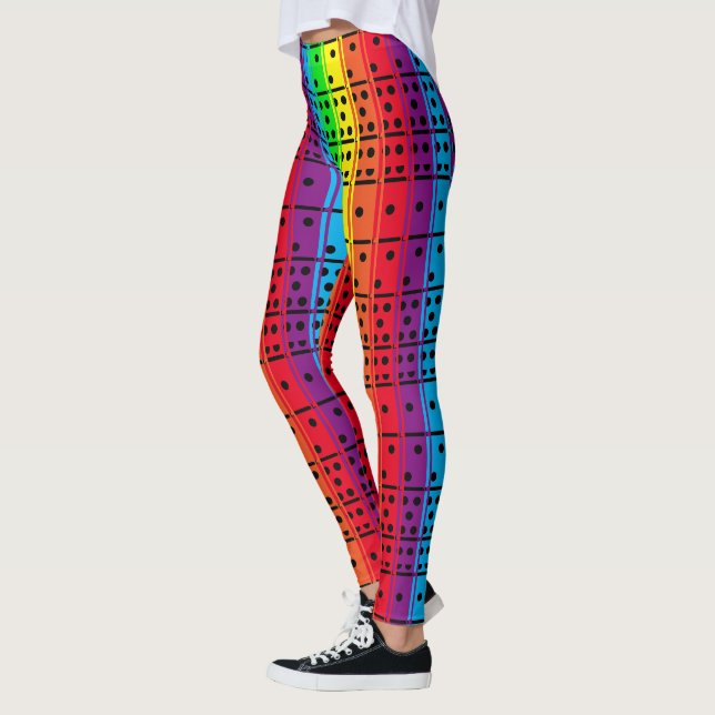 Leggings L'arc-en-ciel colore des dominos (Gauche)