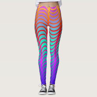 Leggings L'arc-en-ciel ondule des guêtres