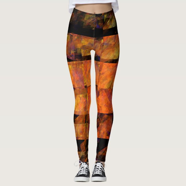 Leggings L'art Abstrait au mur (Devant)