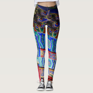 Leggings L'art Abstrait créé par le design asiatique clas
