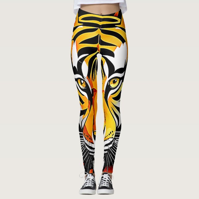 Leggings L'art Abstrait du tigre (Devant)